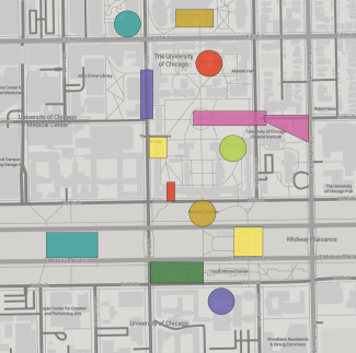 GPS image of the sound walk locations